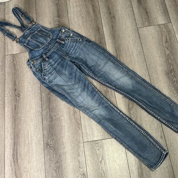 Silver overalls denim size XS - Picture 4 of 8